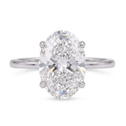 Round diamond engagement ring with classic brilliant luxury setting