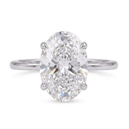 Round diamond engagement ring with classic brilliant luxury setting