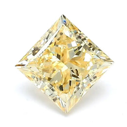1.02 Ct Lab grown diamond fancy yellow princess cut with soft brilliance and elegant sparkle for fine jewelry