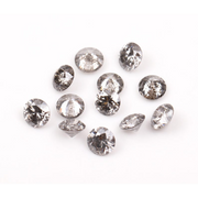 salt and pepper diamond, round cut natural diamond, 1 ct natural diamond, salt and pepper diamond ring 