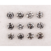 salt and pepper diamond, round cut natural diamond, 1 ct natural diamond, salt and pepper diamond ring 