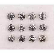 salt and pepper diamond, round cut natural diamond, 1 ct natural diamond, salt and pepper diamond ring 