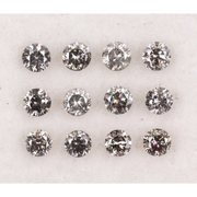 salt and pepper diamond, round cut natural diamond, 1 ct natural diamond, salt and pepper diamond ring 