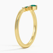 Modern gemstone ring with lab grown diamond sparkle crafted for stylish and eco friendly jewelry lovers