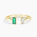 Trendy gemstone ring with lab grown diamond accents for a chic and contemporary jewelry design