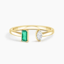 Trendy gemstone ring with lab grown diamond accents for a chic and contemporary jewelry design