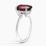Sophisticated gemstone ring with lab grown diamond setting designed for premium sparkle and modern elegance