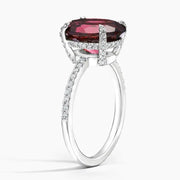 Sophisticated gemstone ring with lab grown diamond setting designed for premium sparkle and modern elegance