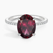 Sophisticated gemstone ring with lab grown diamond setting designed for premium sparkle and modern elegance