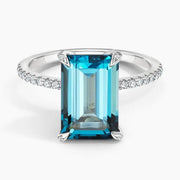 Bold gemstone ring with large center stone and statement design for eye catching look