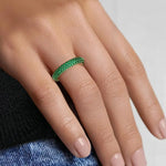 Charming gemstone ring with colorful gemstone and sleek band, perfect everyday jewelry for women