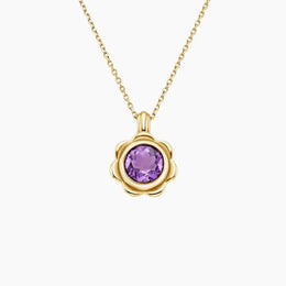 Minimalist lab created gemstone necklace with delicate chain and sparkling stone center