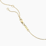 Minimalist lab created gemstone necklace with delicate chain and sparkling stone center
