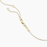 Minimalist lab created gemstone necklace with delicate chain and sparkling stone center