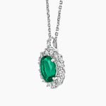 Fine lab created gemstone necklace with vibrant gemstone and luxury chain finish