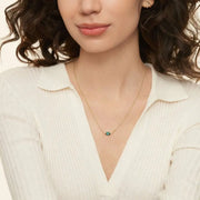 Unique lab created gemstone necklace with artistic design and brilliant stone sparkle