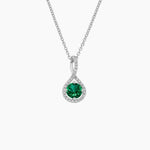 Classic lab created gemstone necklace with refined setting and sparkling centerpiece stone