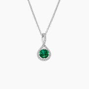 Classic lab created gemstone necklace with refined setting and sparkling centerpiece stone