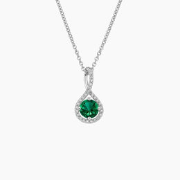 Classic lab created gemstone necklace with refined setting and sparkling centerpiece stone