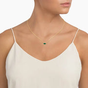 Lab created gemstone necklace with eye catching brilliance and sophisticated design
