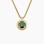 Luxury lab created gemstone necklace with vibrant stones and delicate chain for women