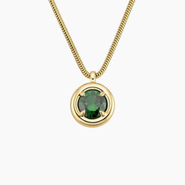Luxury lab created gemstone necklace with vibrant stones and delicate chain for women