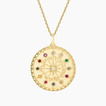 Trendy lab created gemstone necklace with colorful sparkle and modern luxury appeal
