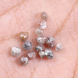 0.84Ct Rare Natural Gray & Brown Rough Diamond Lot, Loose Uncut Diamond Lot Irregular Shape Raw Eath Mined Stone Conflict-Free Loose Diamond Lot for Jewelry