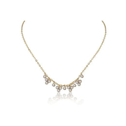 0.96 Ct Gold vermeil necklace with 18k gold plating and chain.