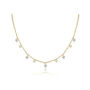 1.03 Ct Gold shell necklace pendant shaped like a seashell.