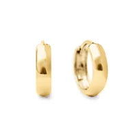 Delicated Yellow Plated Huggie Earrings