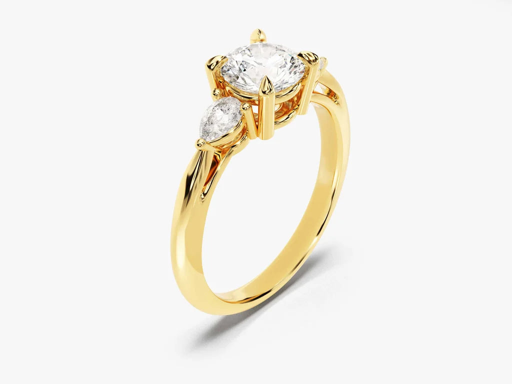 Stunning Three Stone Dainty Ring