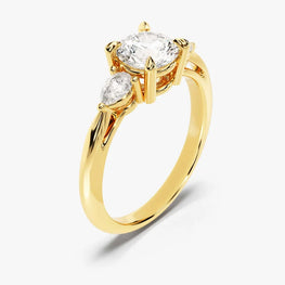 Stunning Three Stone Dainty Ring