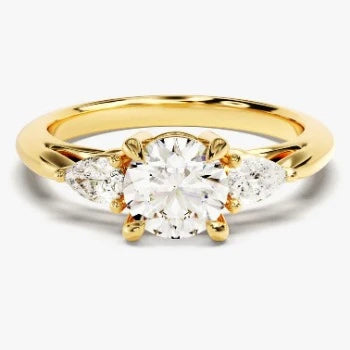 Stunning Three Stone Dainty Ring