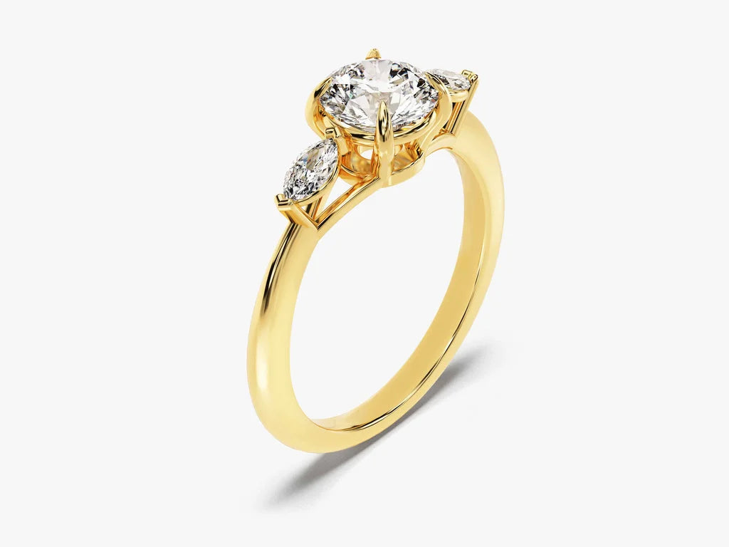 Three Stone Moissanite Ring