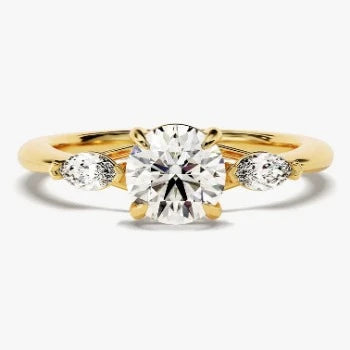 Three Stone Moissanite Ring