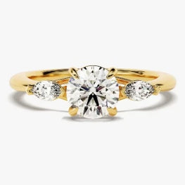 Three Stone Moissanite Ring