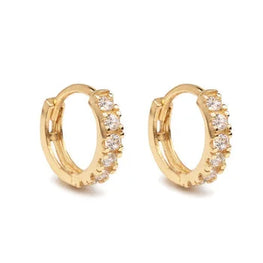 Pave Diamond Earring Dainty Statement Earring Surprise Birthday Gift For Mother