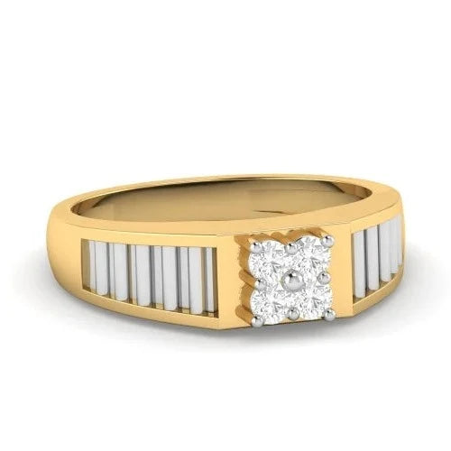 Round Cut Delicate Men's Ring