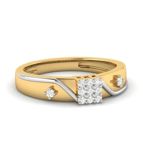 Stunning Round Cut Pave Men Ring