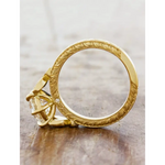 Chic lab created gemstone with sparkling lab grown diamond set in elegant fine jewelry piece.