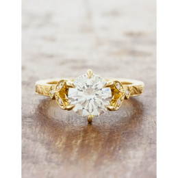 Chic lab created gemstone with sparkling lab grown diamond set in elegant fine jewelry piece.