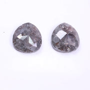 6.73 Ct Grey Colored Diamond Salt And Pepper Diamond Pair Use For Jewerly Earrings Pear Cut Diamond Pair
