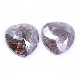 6.73 Ct Grey Colored Diamond Salt And Pepper Diamond Pair Use For Jewerly Earrings Pear Cut Diamond Pair