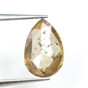 yellow colour pear diamond engagement ring