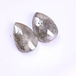 5.04 Ct Grey Colored Diamond Pair Pear Shaped Diamond Pair Salt And Pepper Diamond Use For Jewerly Earring Unique Diamond 