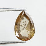 yellow colour pear diamond engagement ring
