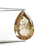 yellow colour pear diamond engagement ring