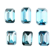 Emerald cut deep blue lab grown diamond fancy step cut CVD loose diamond for engagement ring and custom fine jewelry making