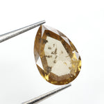 yellow colour pear diamond engagement ring